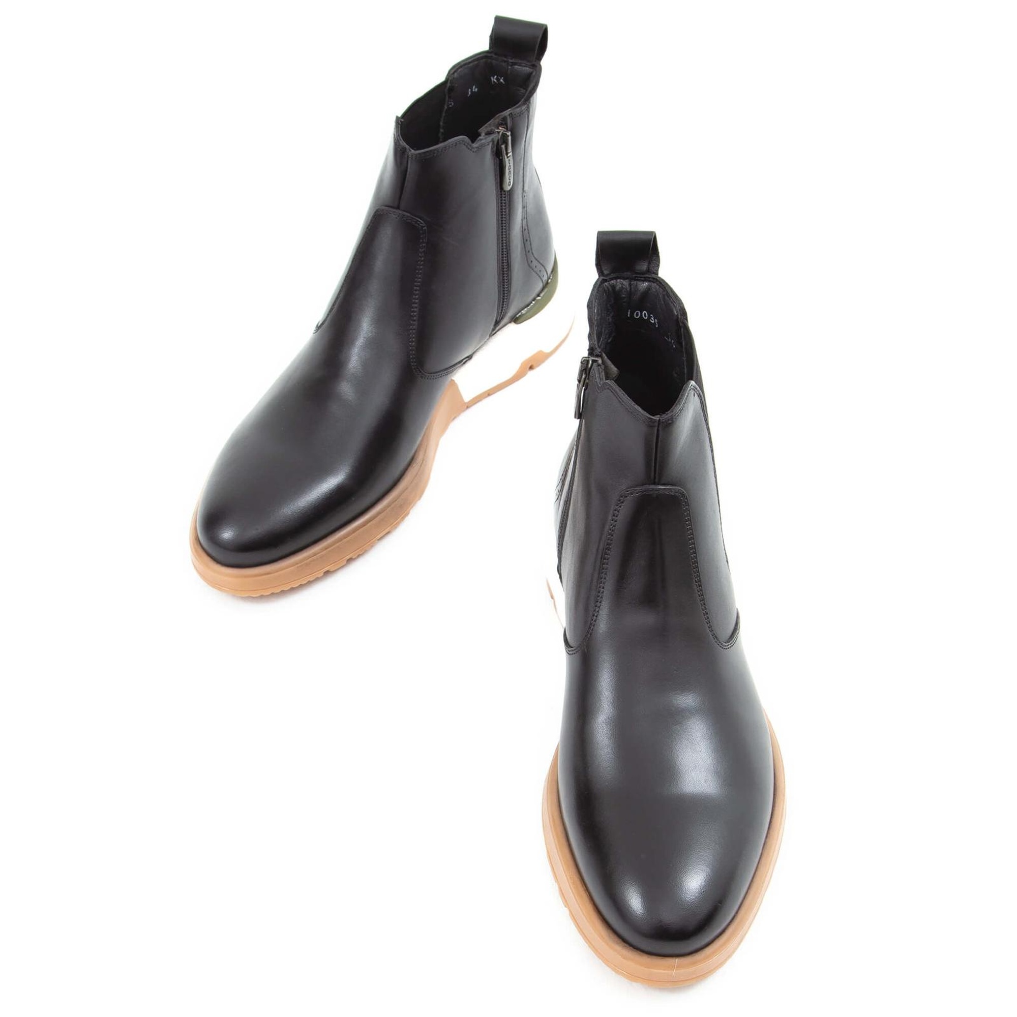 Tamer Tanca Erkek Hakiki Deri Siyah Antik Chelsea Bot