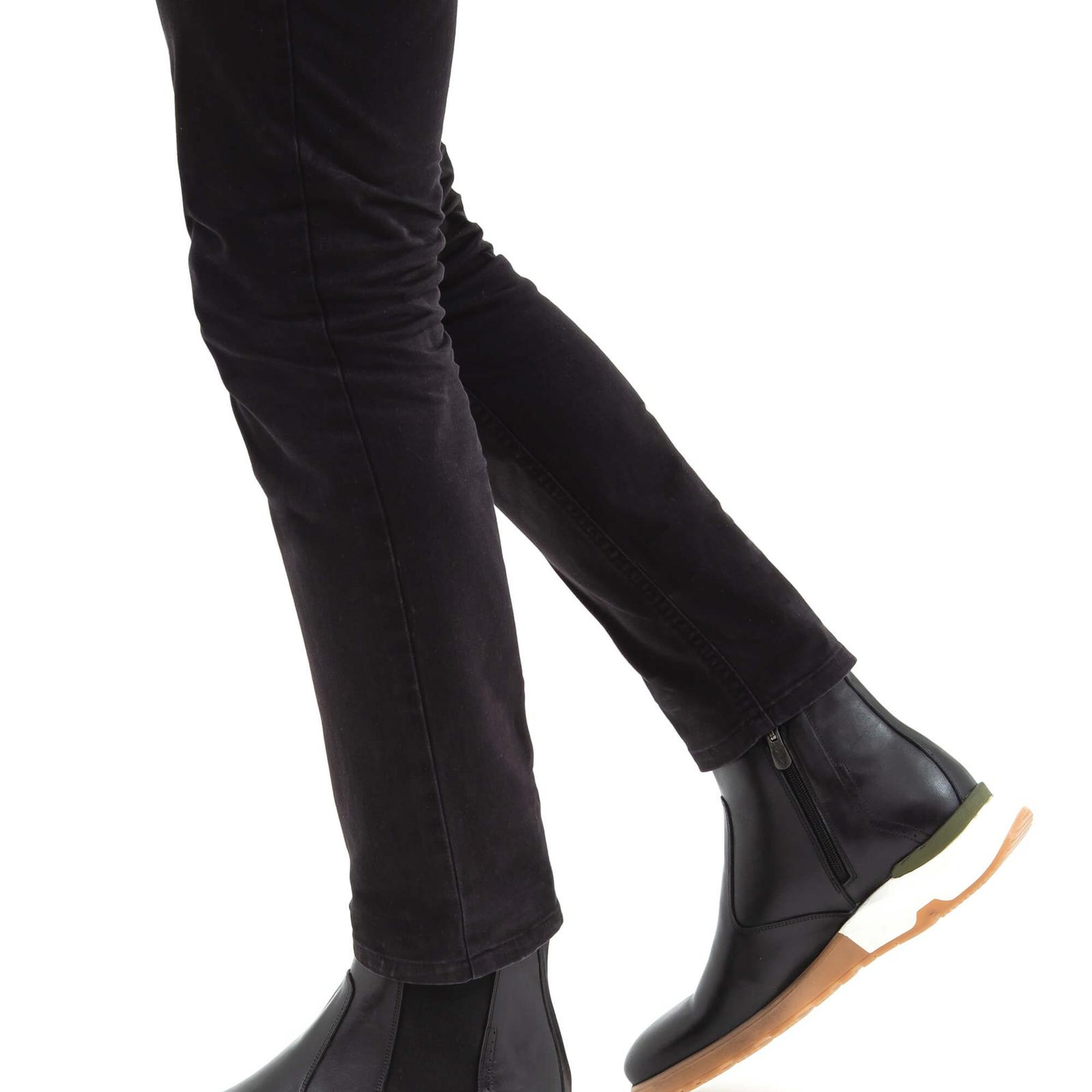 Tamer Tanca Erkek Hakiki Deri Siyah Antik Chelsea Bot