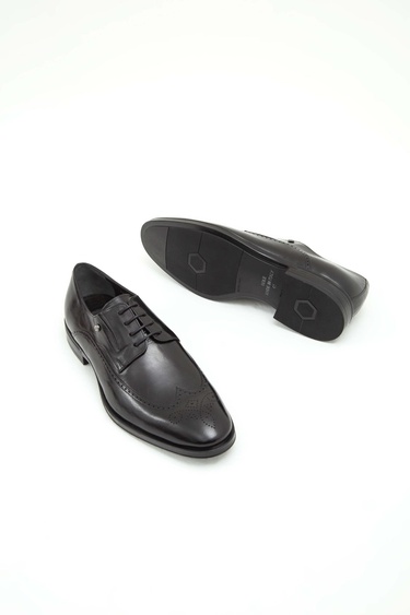  Tamer Tanca Erkek Hakiki Deri Siyah Klasik Ayakkabı