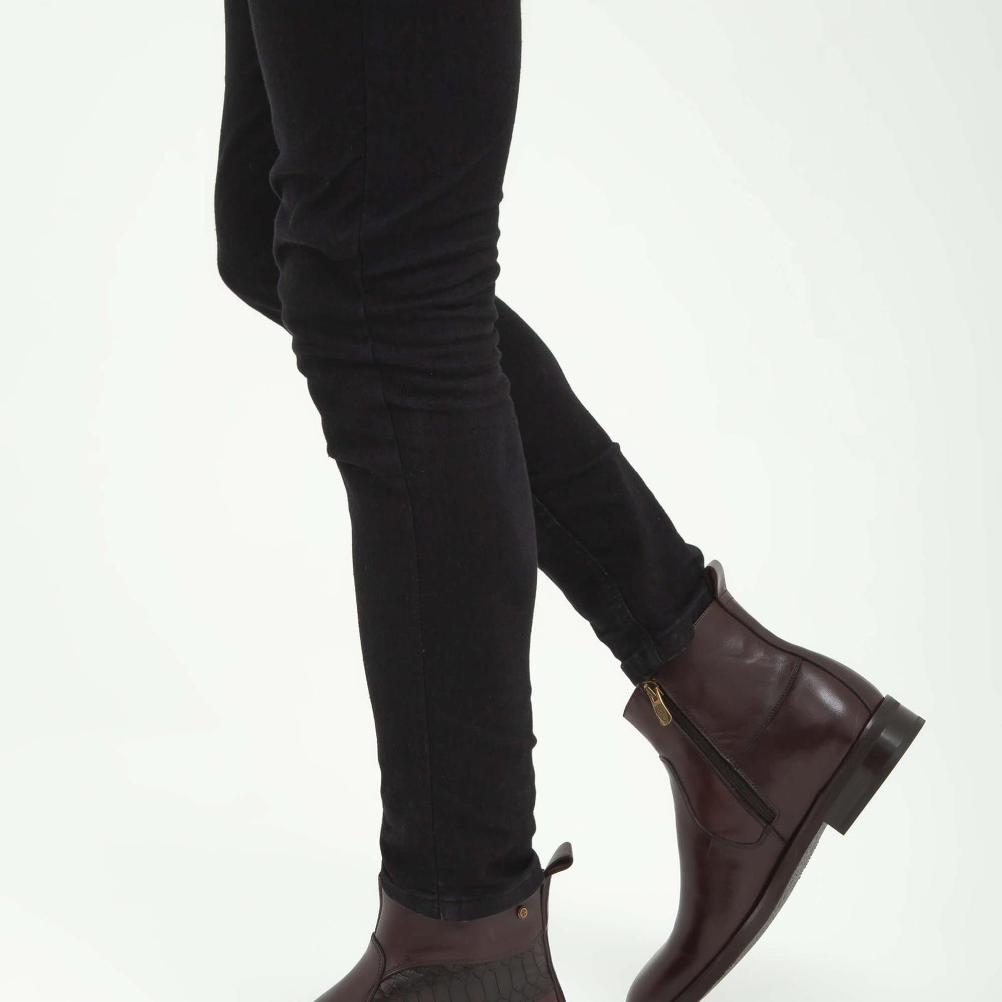 Tamer Tanca Erkek Hakiki Deri Kahverengi Deri Chelsea Bot