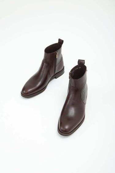  Tamer Tanca Erkek Hakiki Deri Kahverengi Deri Chelsea Bot