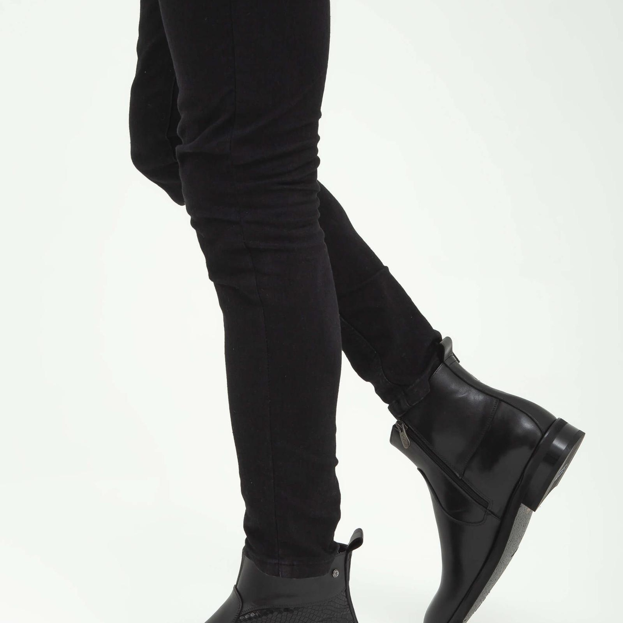 Tamer Tanca Erkek Hakiki Deri Siyah Analin Chelsea Bot