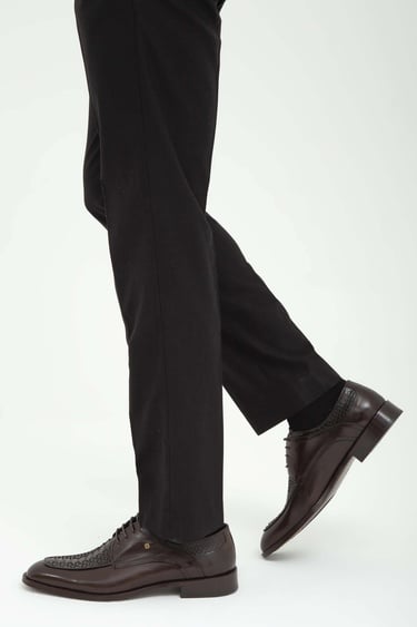  Tamer Tanca Erkek Hakiki Deri Kahverengi Klasik Ayakkabı