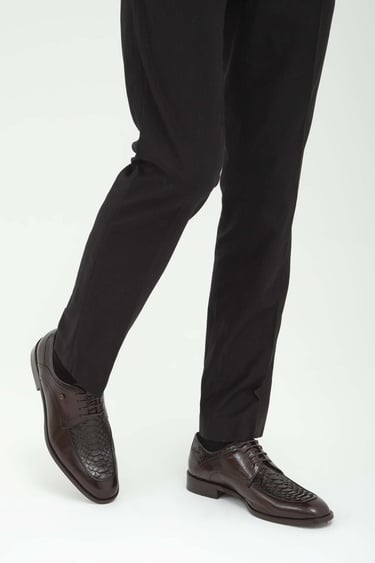  Tamer Tanca Erkek Hakiki Deri Kahverengi Klasik Ayakkabı