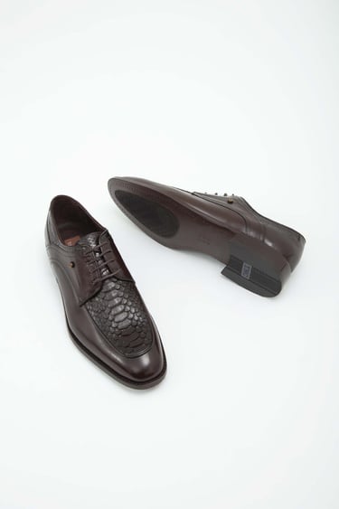  Tamer Tanca Erkek Hakiki Deri Kahverengi Klasik Ayakkabı