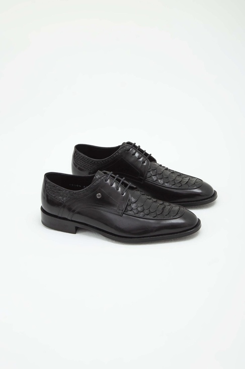  Tamer Tanca Erkek Hakiki Deri Siyah Klasik Ayakkabı