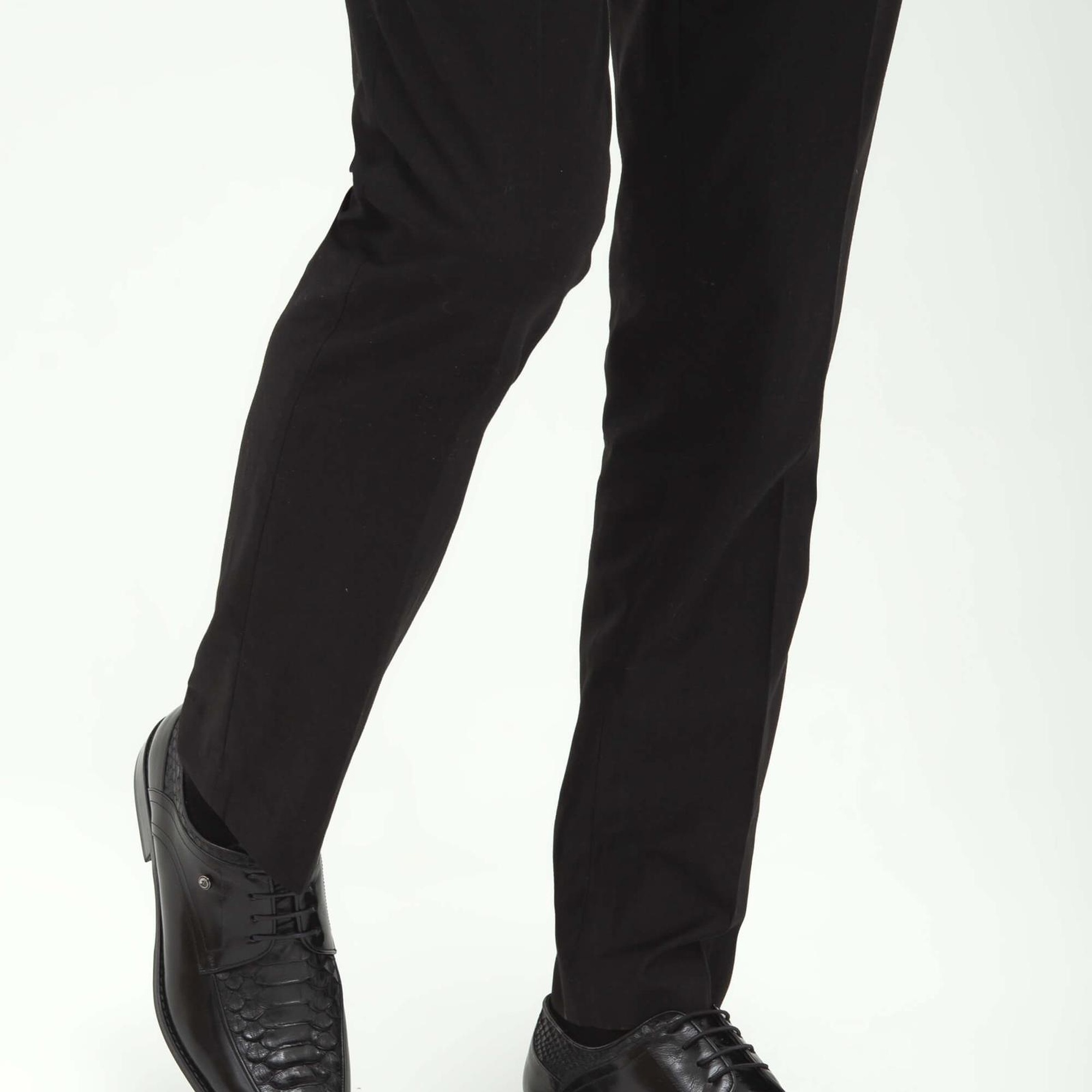 Tamer Tanca Erkek Hakiki Deri Siyah Klasik Ayakkabı