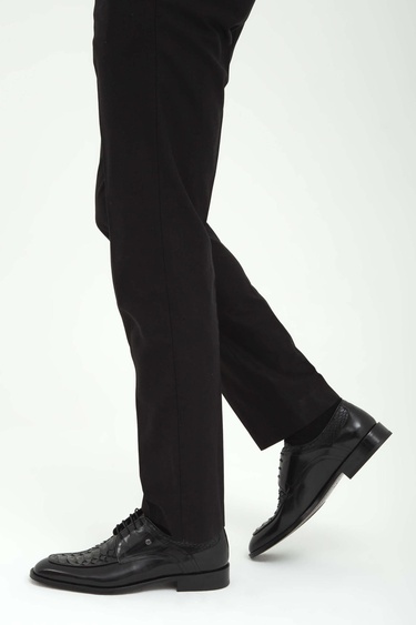  Tamer Tanca Erkek Hakiki Deri Siyah Klasik Ayakkabı