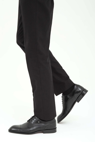  Tamer Tanca Erkek Hakiki Deri Siyah Klasik Ayakkabı