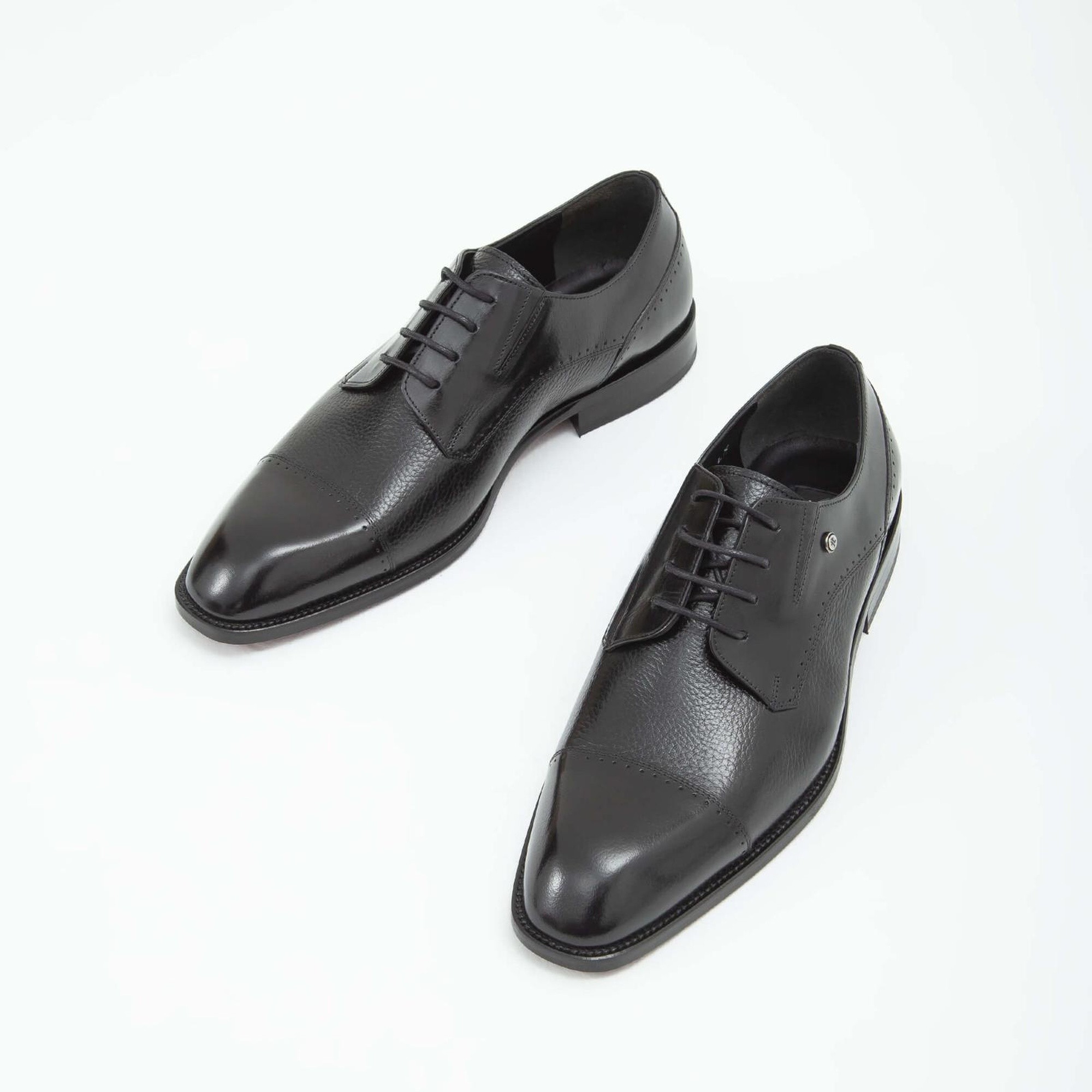 Tamer Tanca Erkek Hakiki Deri Siyah Klasik Ayakkabı