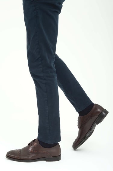  Tamer Tanca Erkek Hakiki Deri Kahverengi Klasik Ayakkabı