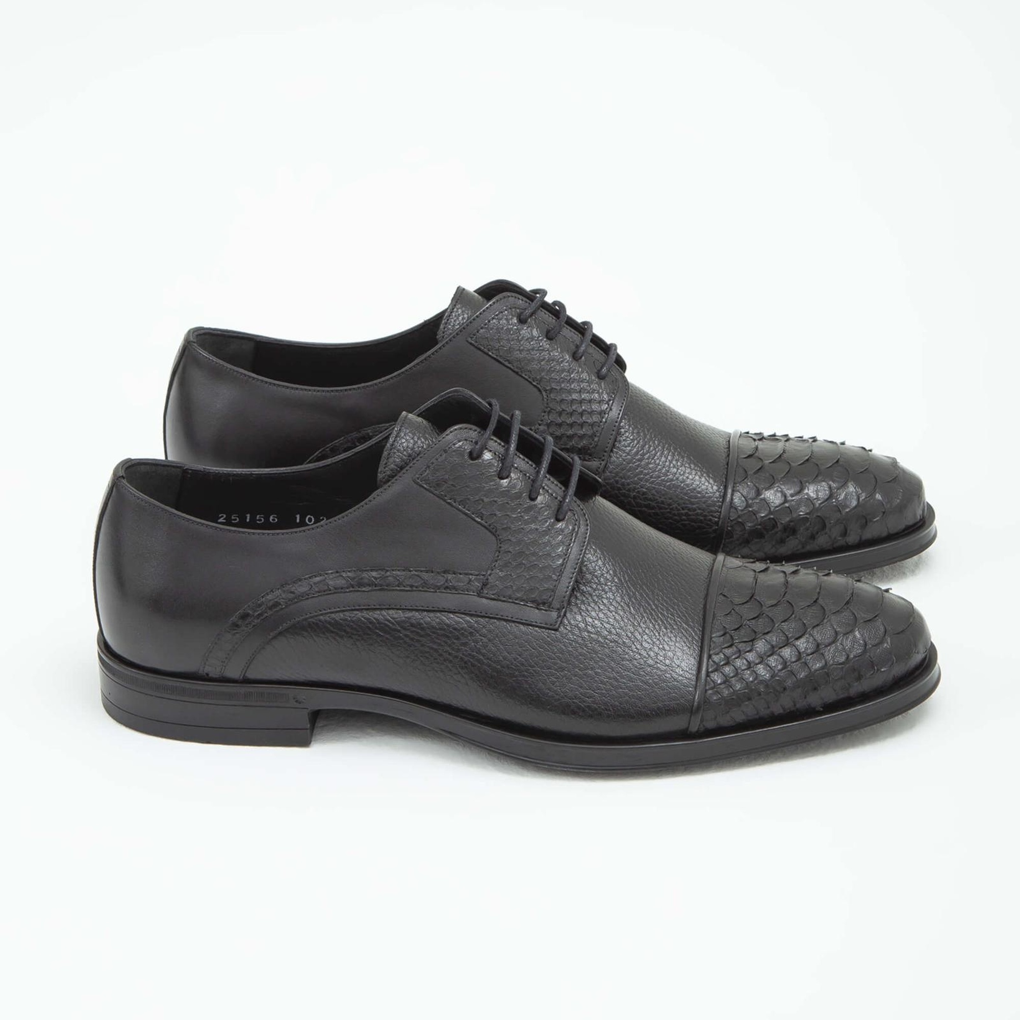 Tamer Tanca Erkek Hakiki Deri Siyah Klasik Ayakkabı