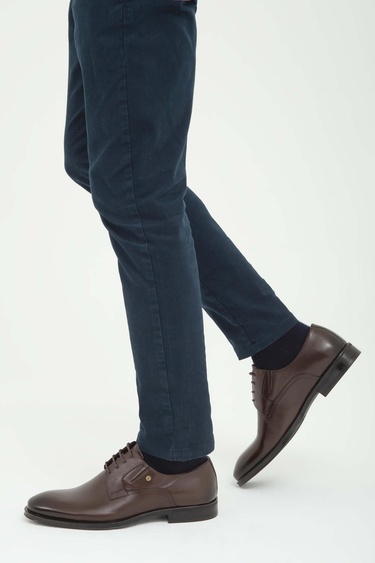  Tamer Tanca Erkek Hakiki Deri Kahverengi Klasik Ayakkabı