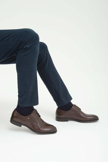  Tamer Tanca Erkek Hakiki Deri Kahverengi Klasik Ayakkabı