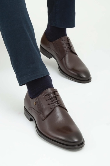  Tamer Tanca Erkek Hakiki Deri Kahverengi Klasik Ayakkabı