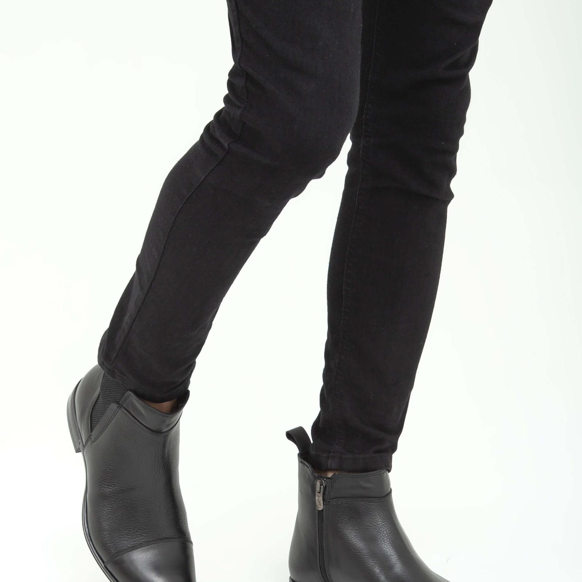 Tamer Tanca Erkek Hakiki Deri Siyah Chelsea Bot