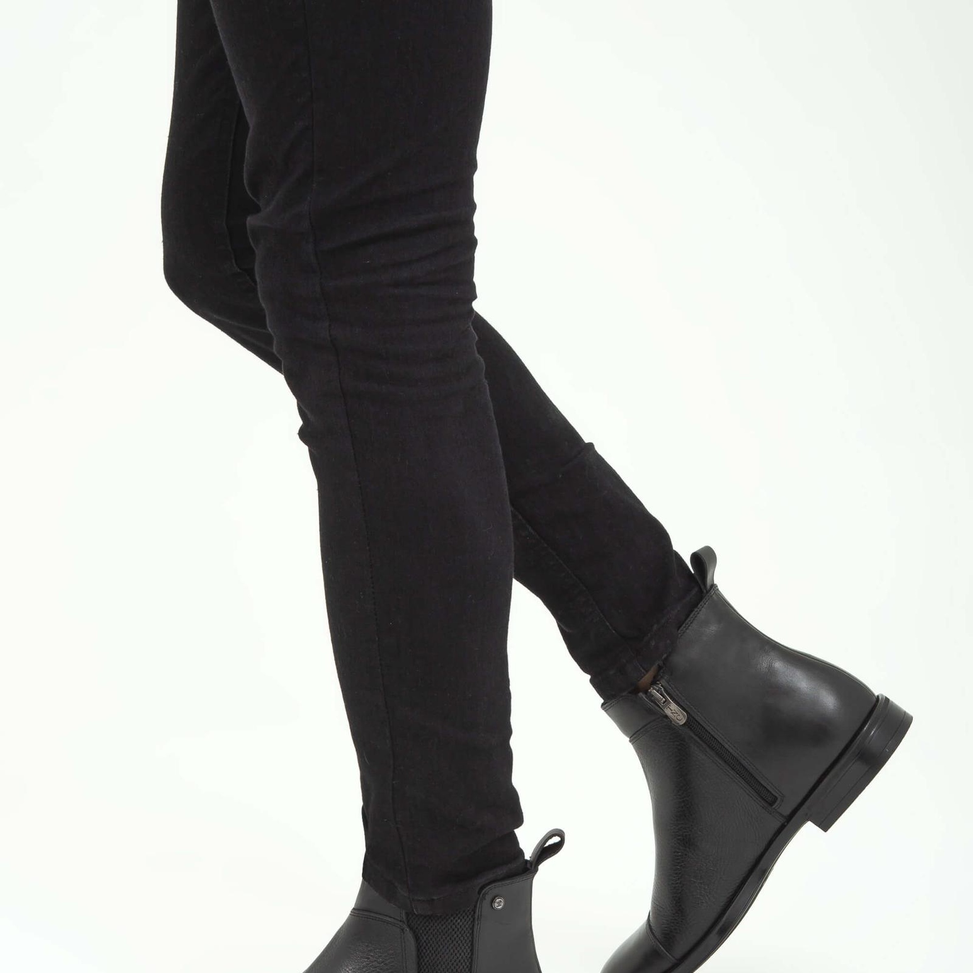 Tamer Tanca Erkek Hakiki Deri Siyah Chelsea Bot