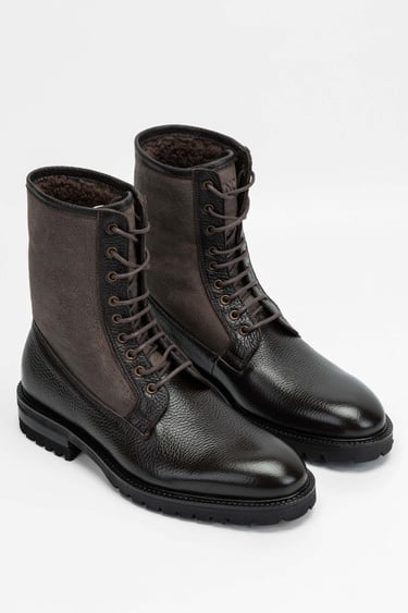  Tamer Tanca Erkek Hakiki Deri Kahverengi POSTAL Bot