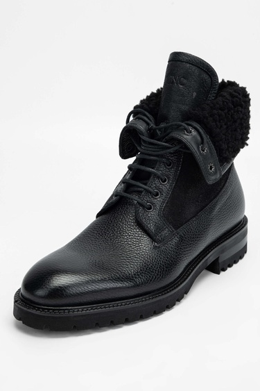  Tamer Tanca Erkek Hakiki Deri Siyah POSTAL Bot