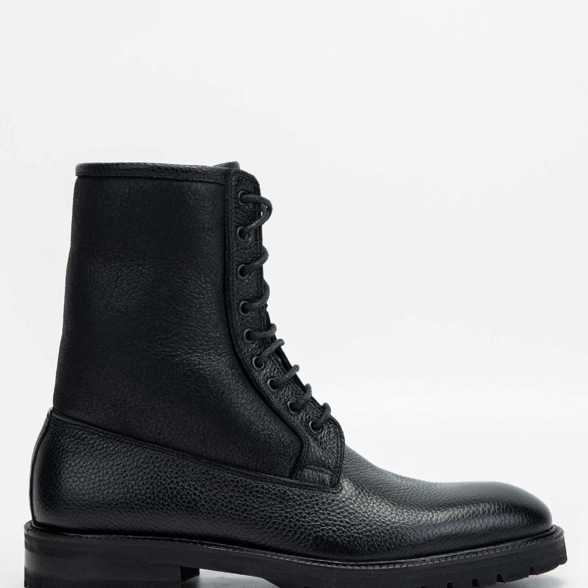 Tamer Tanca Erkek Hakiki Deri Siyah POSTAL Bot