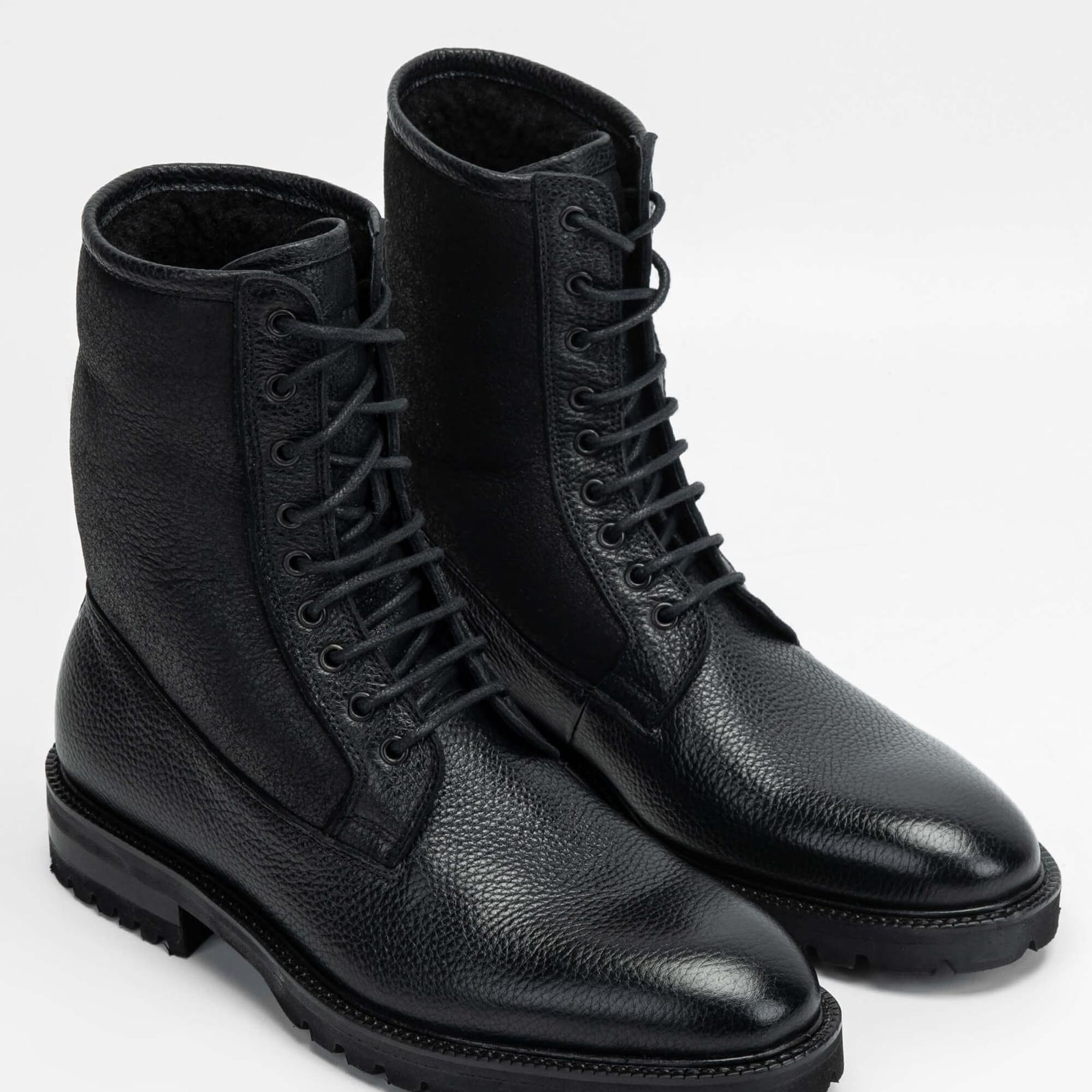 Tamer Tanca Erkek Hakiki Deri Siyah POSTAL Bot