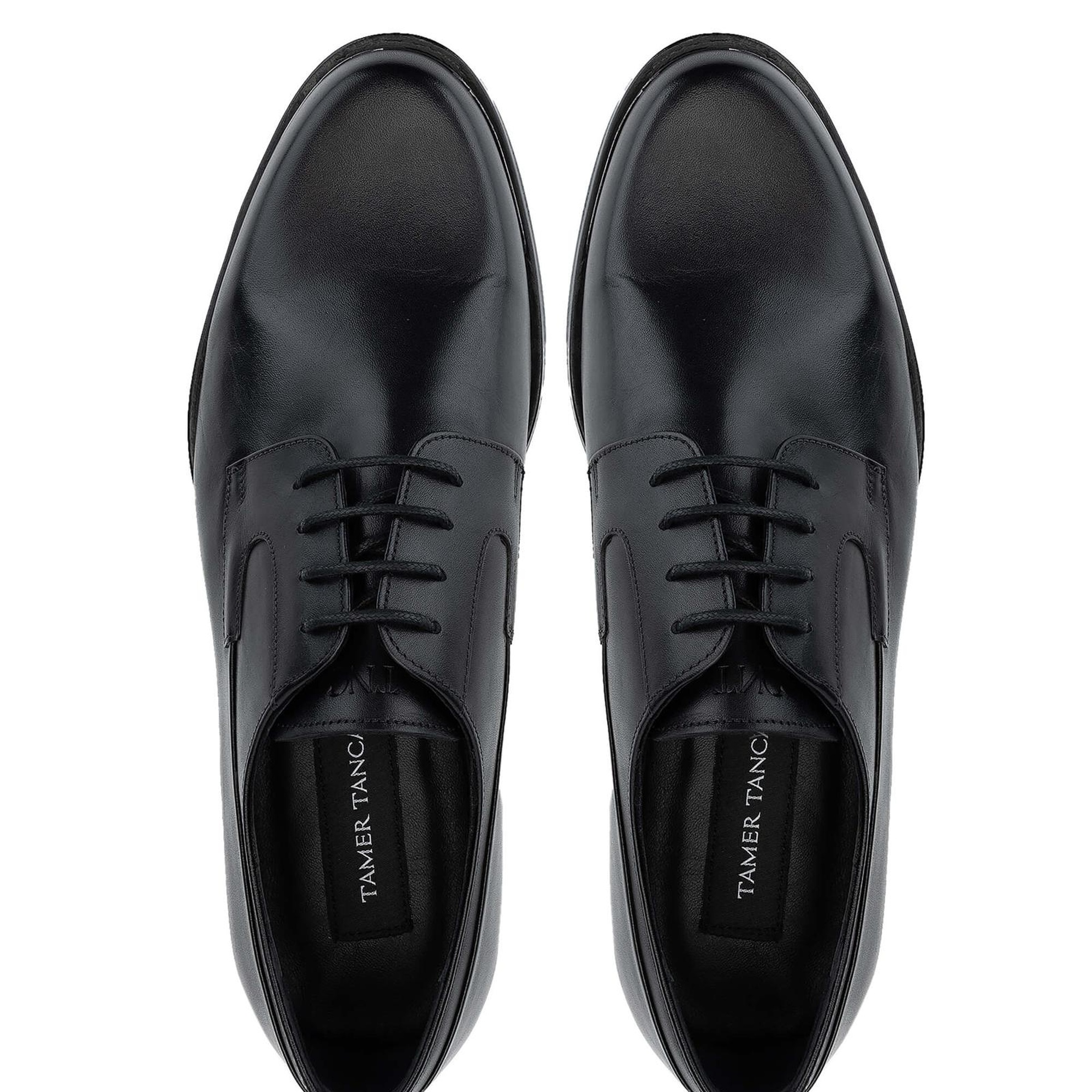 Tamer Tanca Erkek Hakiki Deri Siyah Deri Klasik Ayakkabı