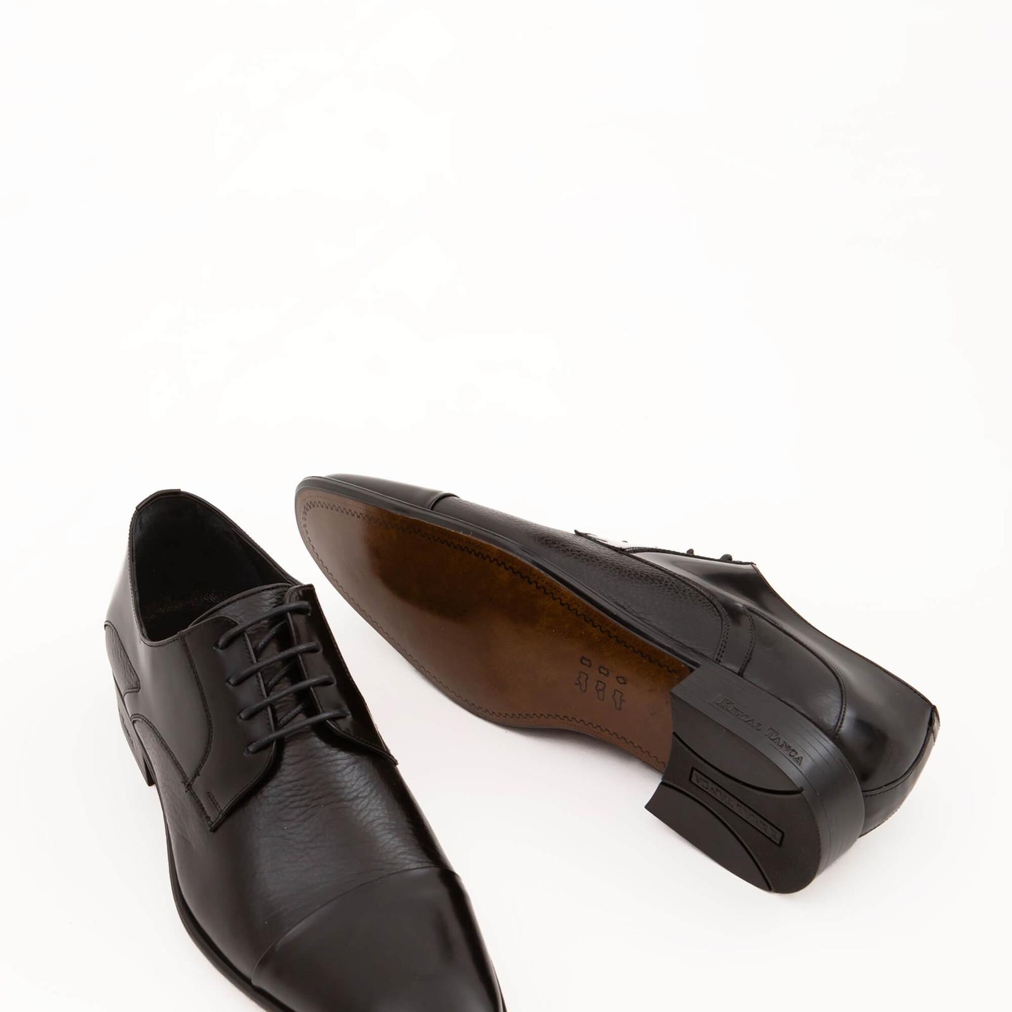 Tamer Tanca Erkek Hakiki Deri Siyah Klasik Ayakkabı