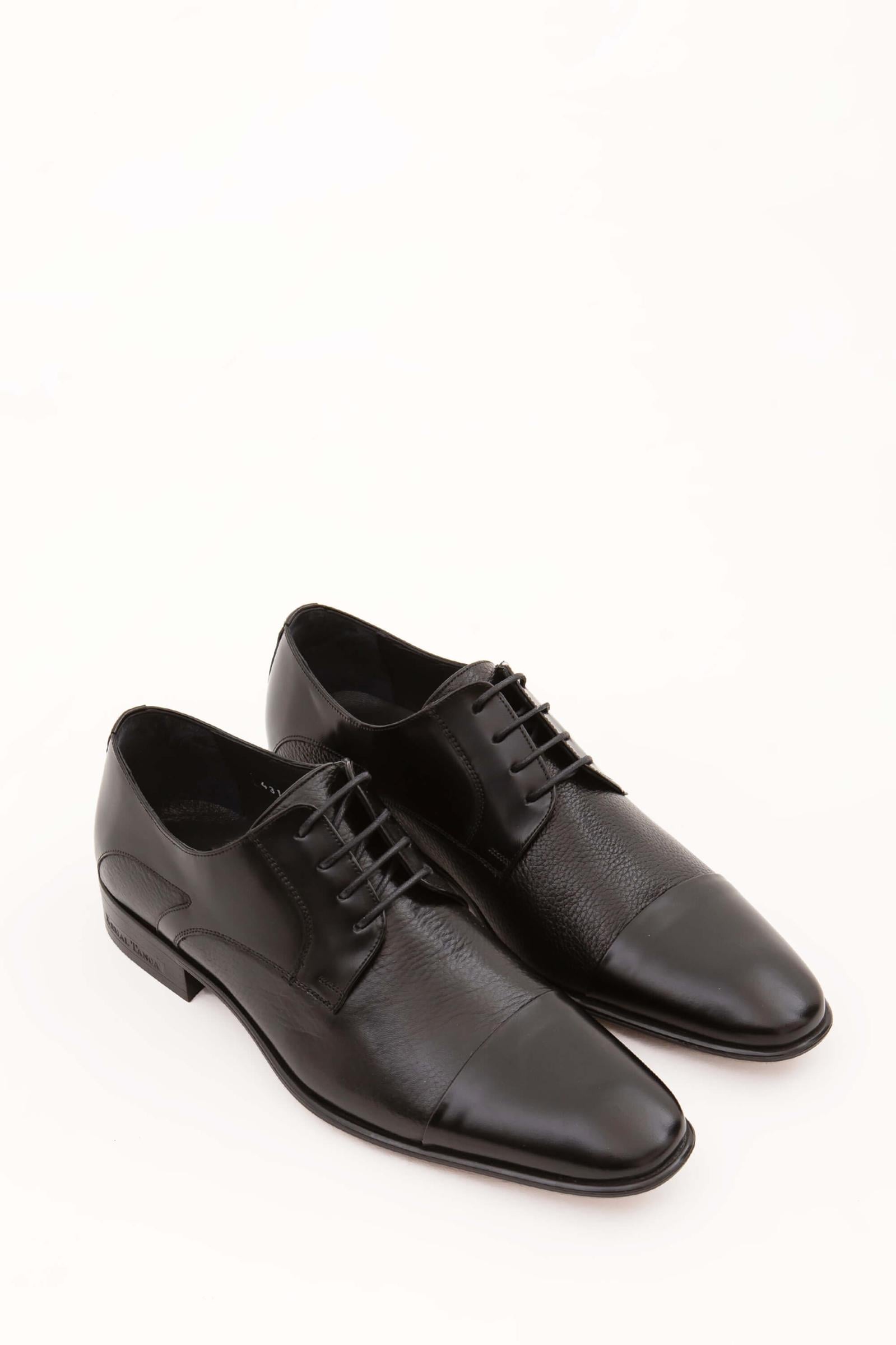  Tamer Tanca Erkek Hakiki Deri Siyah Klasik Ayakkabı