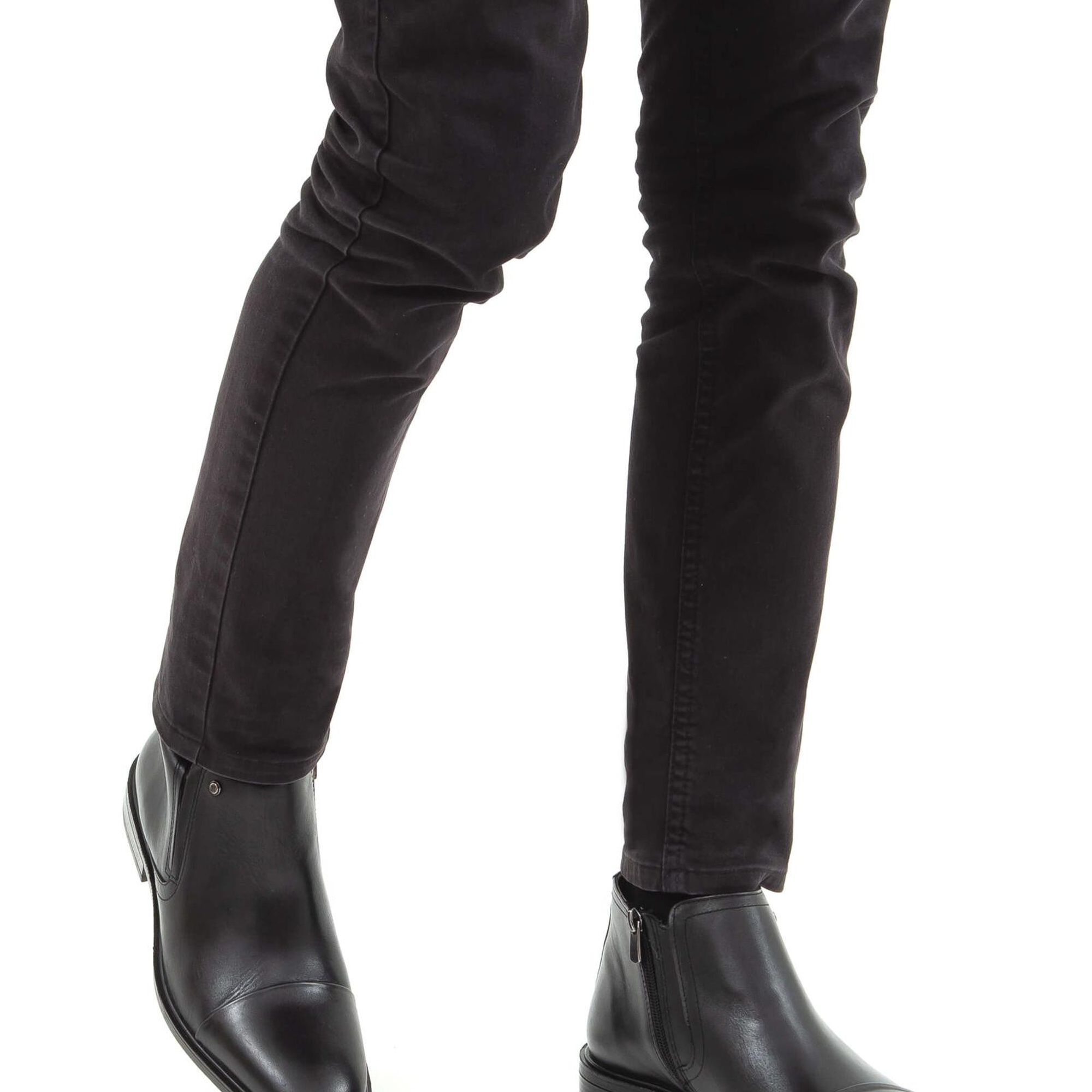 Tamer Tanca Erkek Hakiki Deri Siyah Klasik Bot