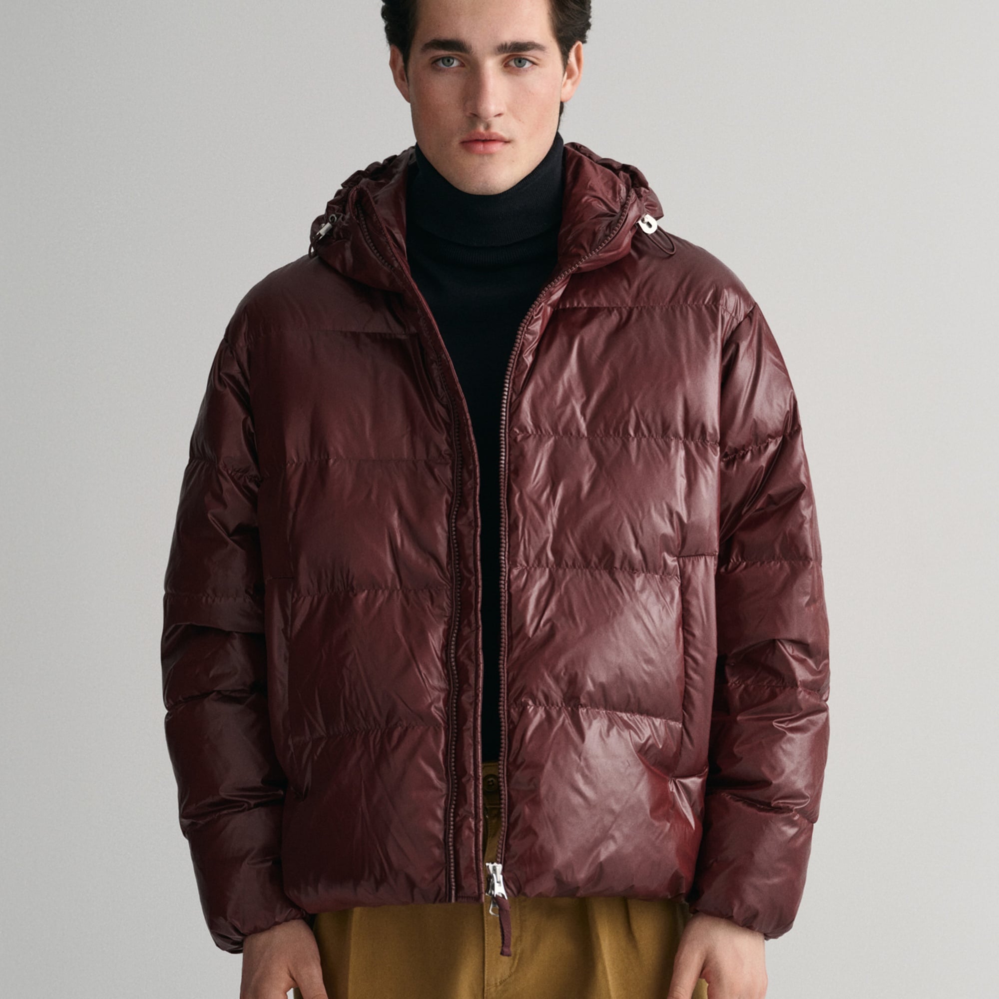 GANT Erkek Bordo Kapüşonlu Kaz Tüyü Mont