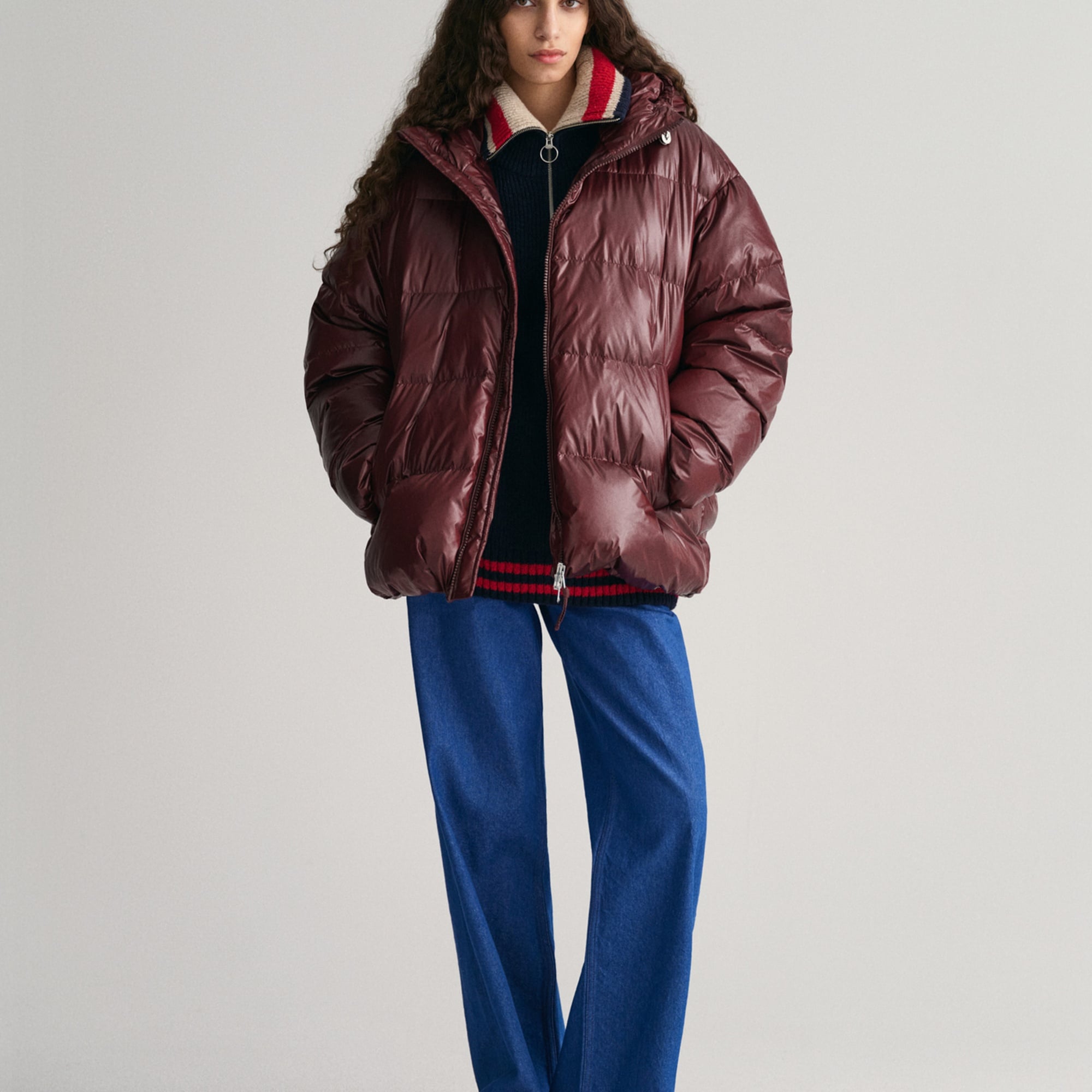 GANT Erkek Bordo Kapüşonlu Kaz Tüyü Mont