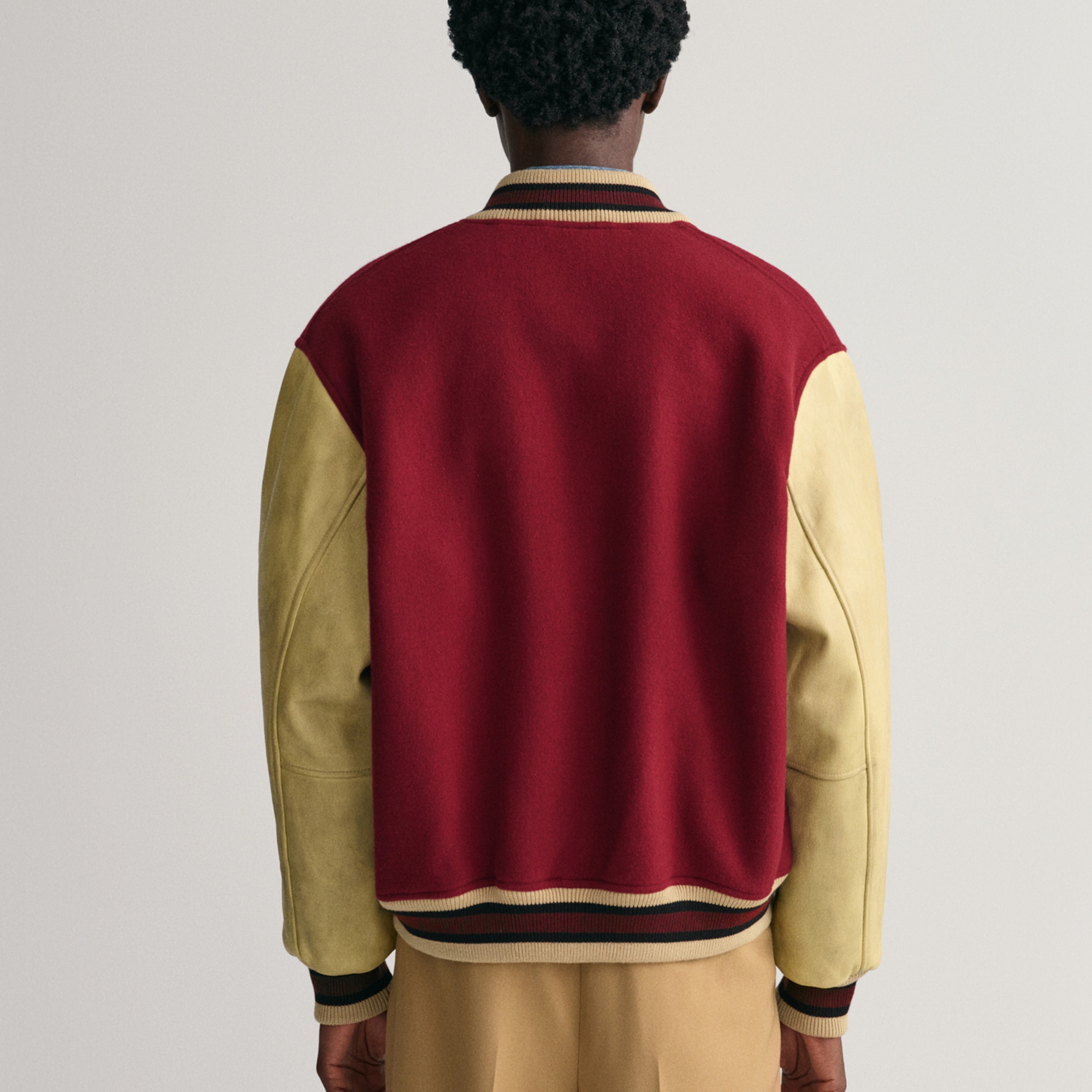 GANT Erkek Bordo Hakim Yaka Logolu Bomber Ceket