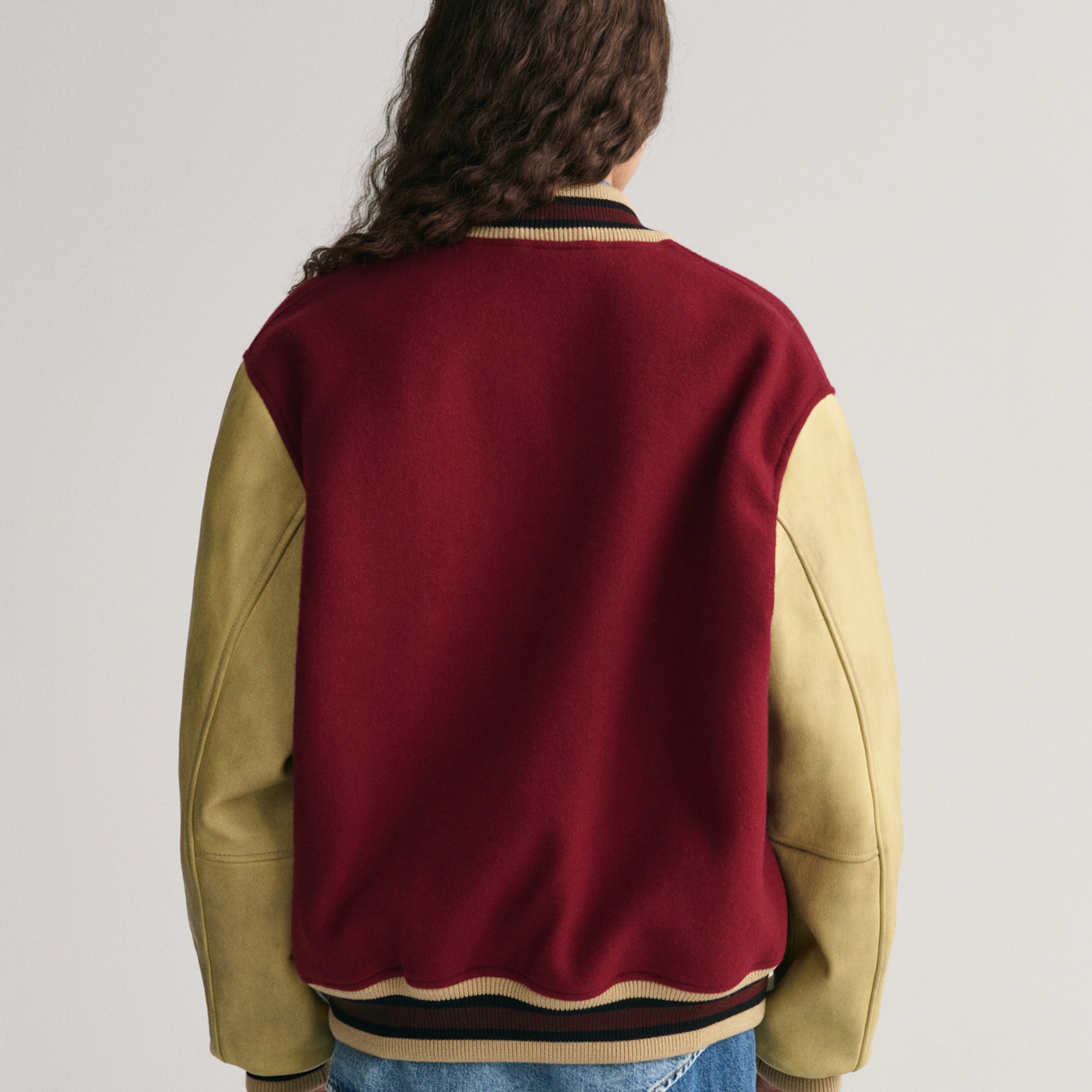 GANT Erkek Bordo Hakim Yaka Logolu Bomber Ceket