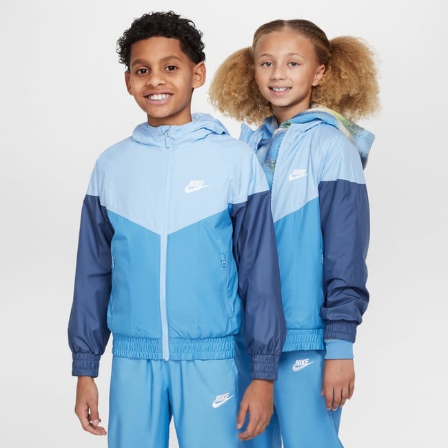  Nike Sportswear Windrunner Çocuk Mavi Yağmurluk