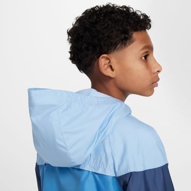  Nike Sportswear Windrunner Çocuk Mavi Yağmurluk