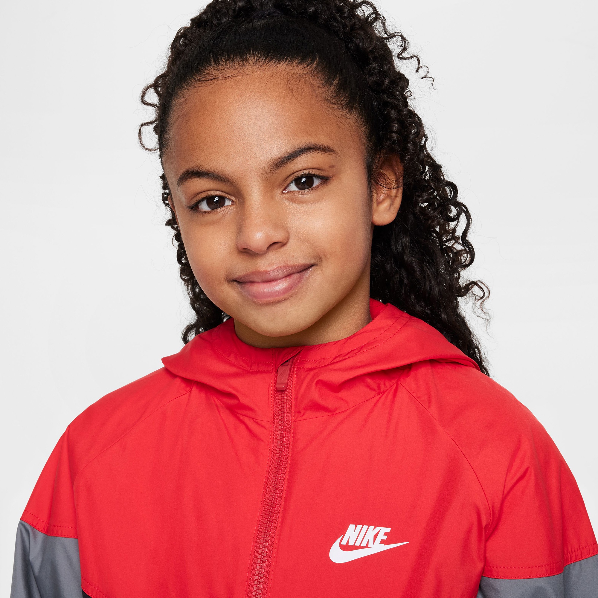 Nike Sportswear Windrunner Çocuk Kırmızı Yağmurluk