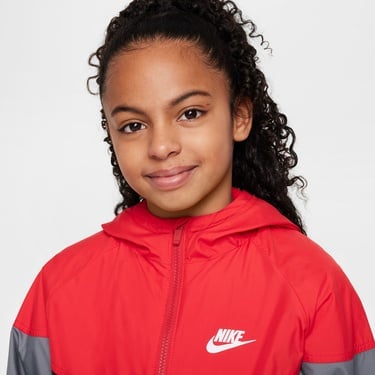  Nike Sportswear Windrunner Çocuk Kırmızı Yağmurluk