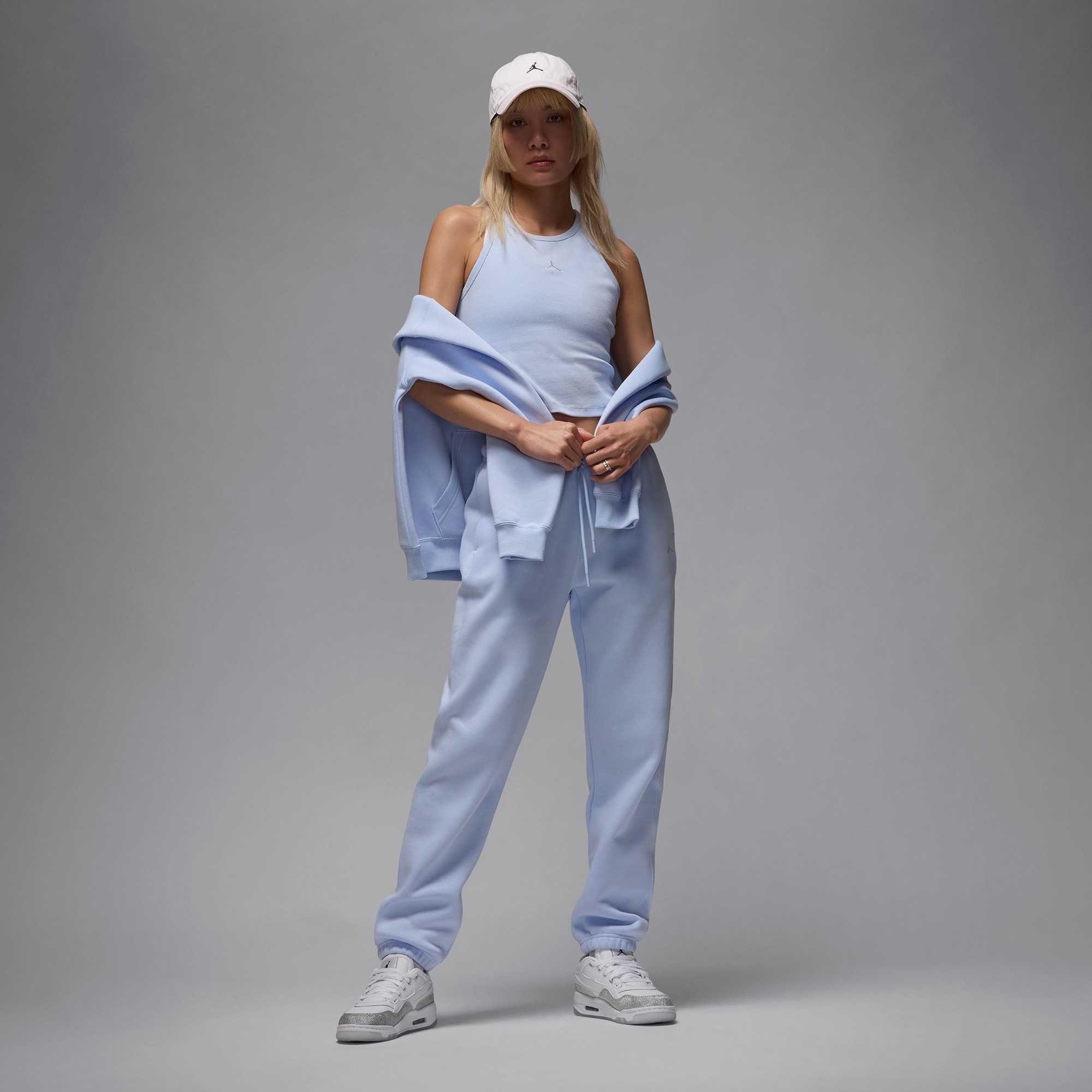 Jordan Essentials Kadın Mavi Kolsuz T-Shirt