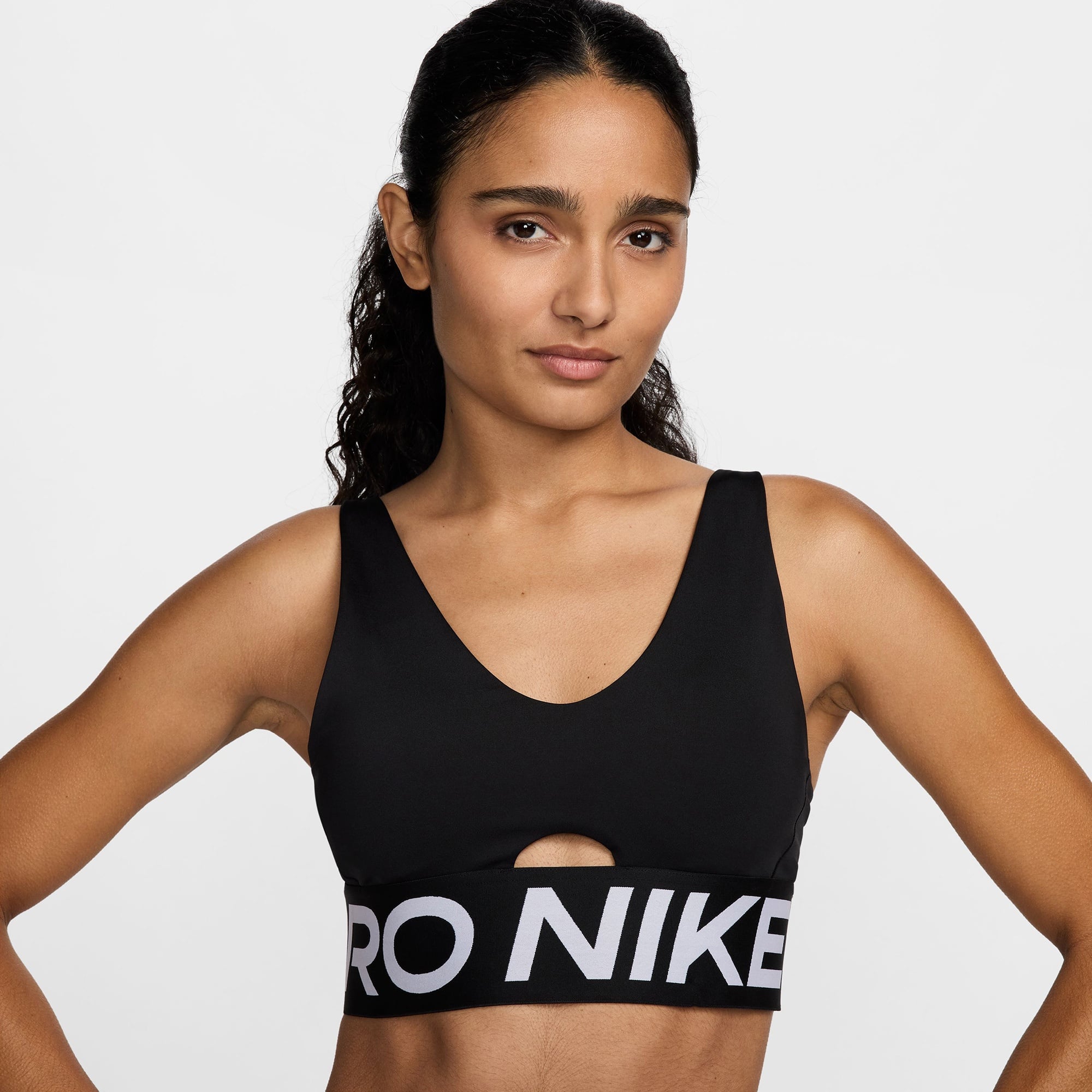 Nike Pro Indy Plunge Kadın Siyah Bra