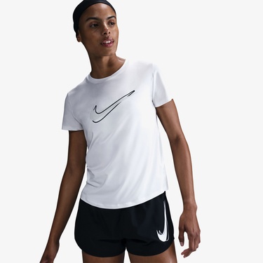  Nike One Swoosh Dri-Fit Kadın Beyaz T-Shirt