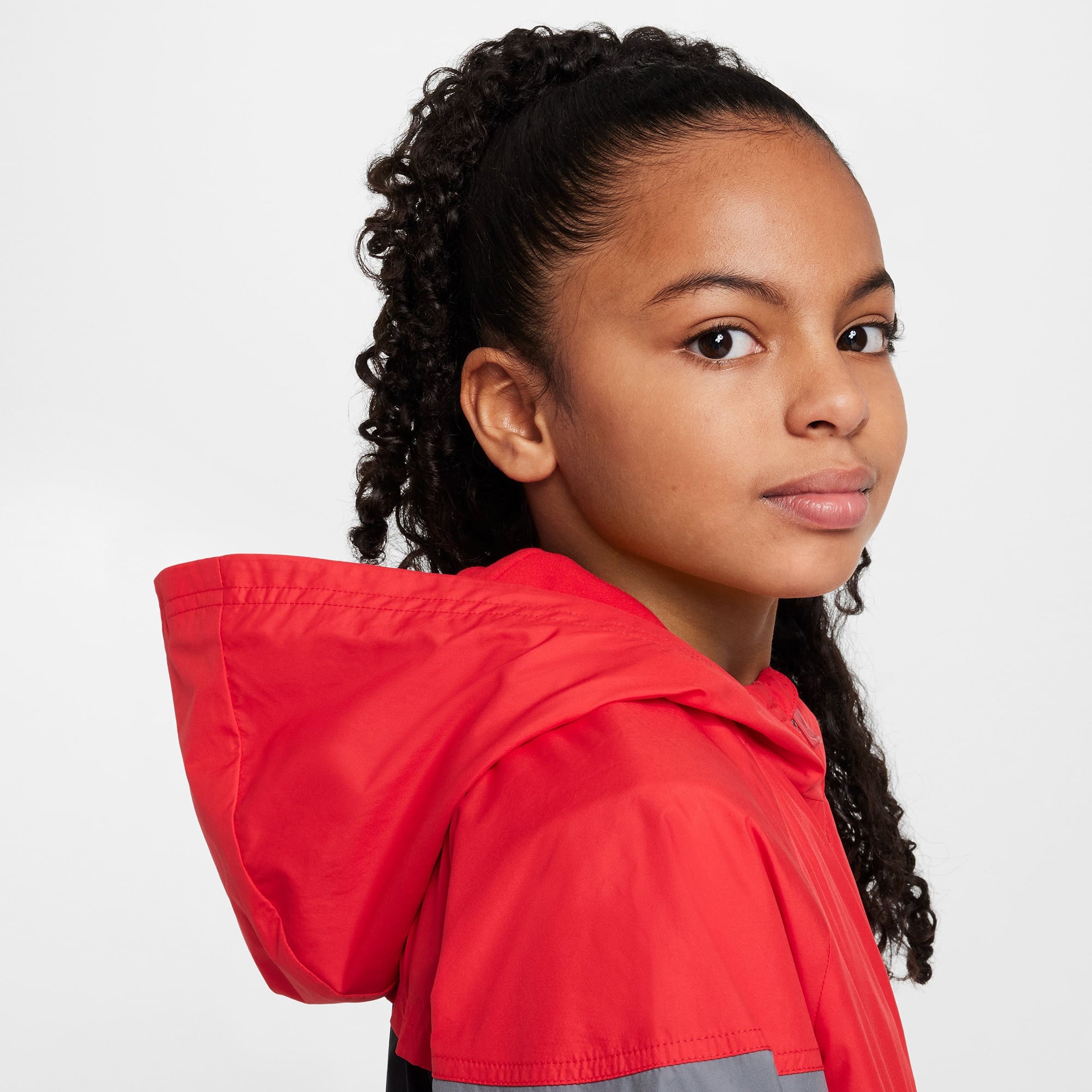 Nike Sportswear Windrunner Çocuk Kırmızı Yağmurluk