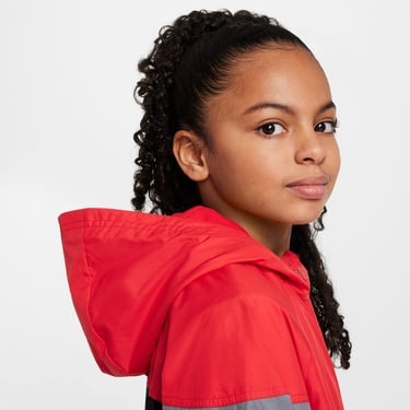  Nike Sportswear Windrunner Çocuk Kırmızı Yağmurluk
