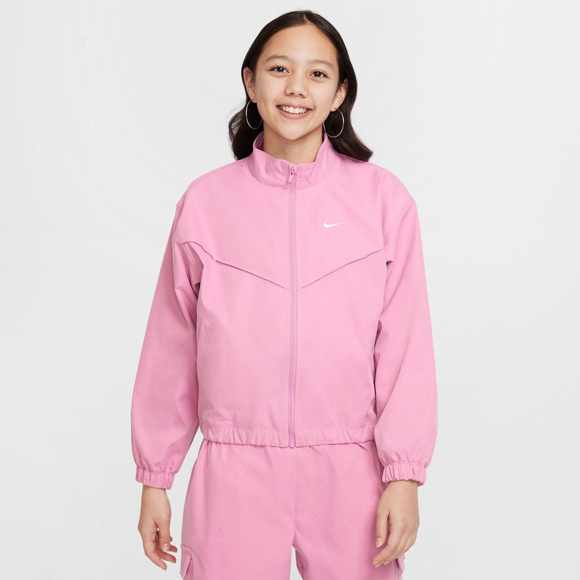 Nike Sportswear Oversized Çocuk Pembe Ceket