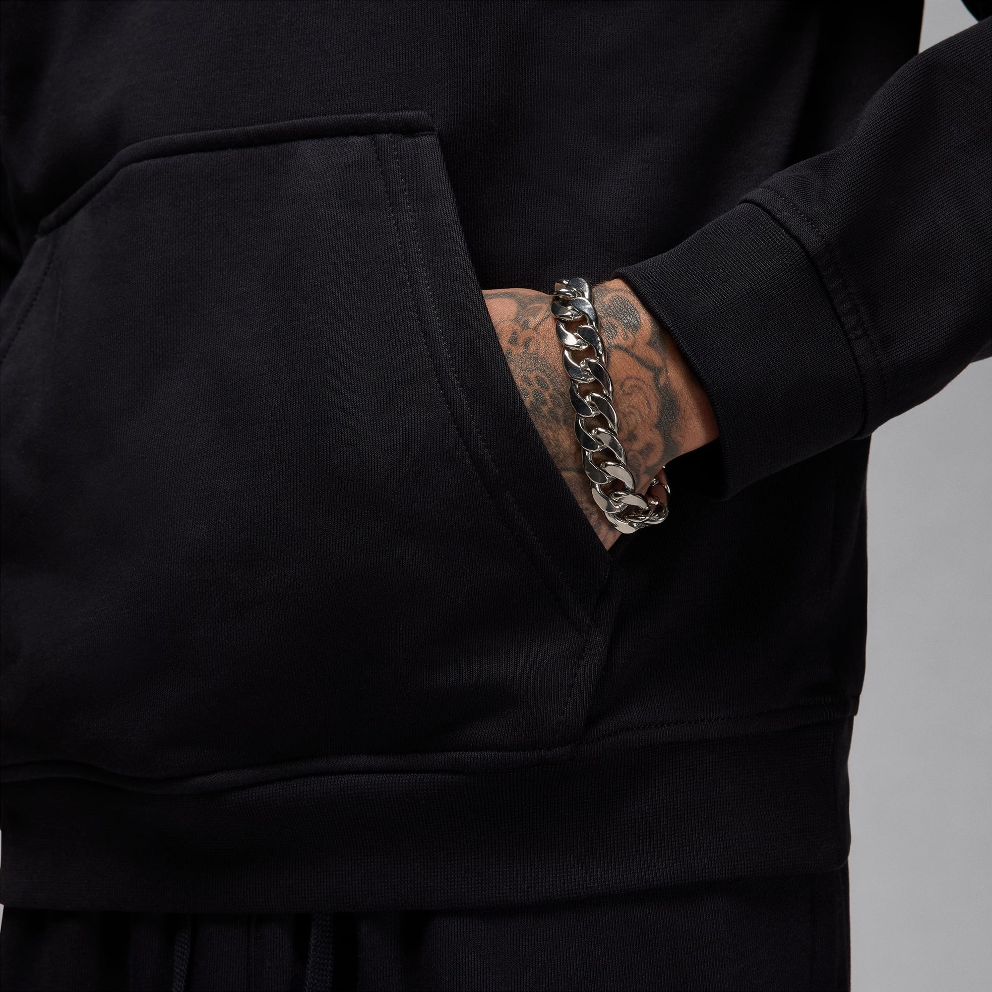 Jordan Dri-Fit Sport Crossover Fleece Erkek Siyah Sweatshirt