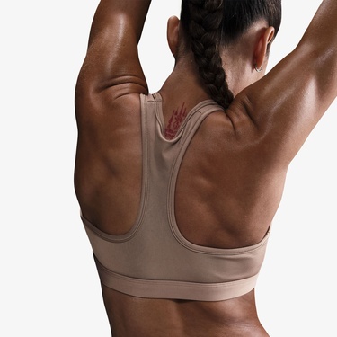  Nike Swoosh Medium Support Kadın Kahverengi Bra