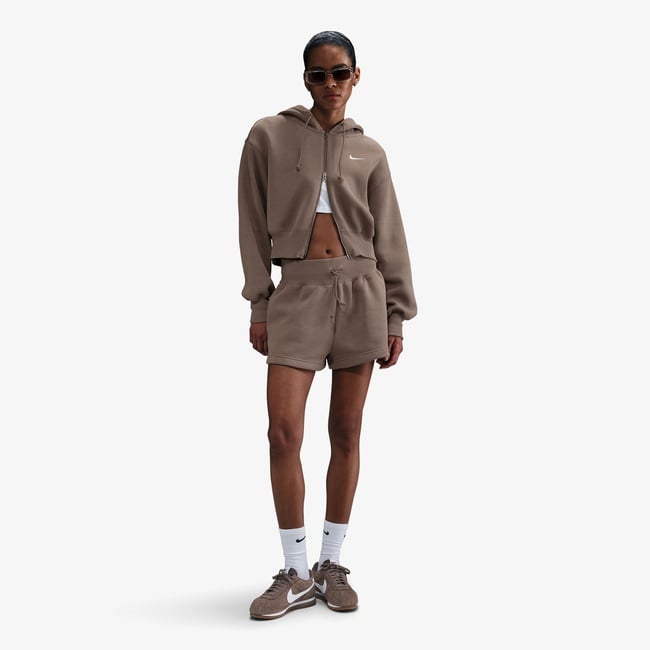  Nike Sportswear Phoenix Fleece Kadın Kahverengi Şort