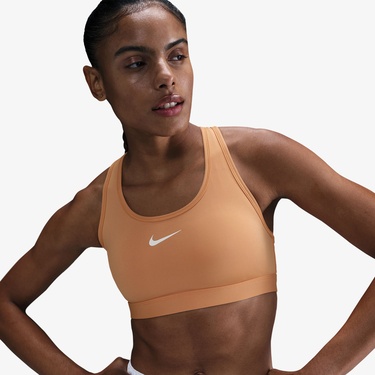  Nike Swoosh Medium Support Kadın Turuncu Bra