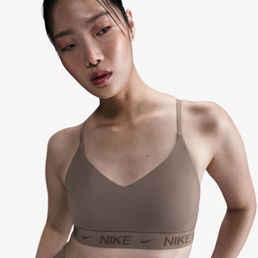  Nike Dri-Fit Indy Hafif Destekli Kadın Kahverengi Bra