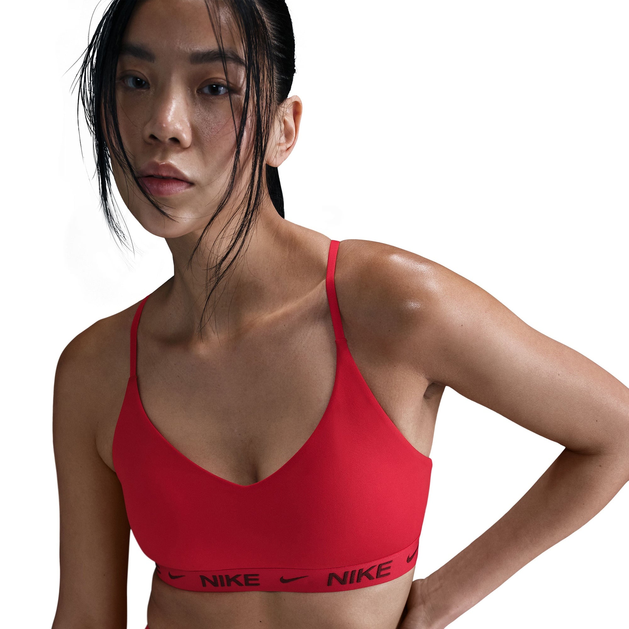 Nike Dri-Fit Indy Hafif Destekli Kadın Kırmızı Bra