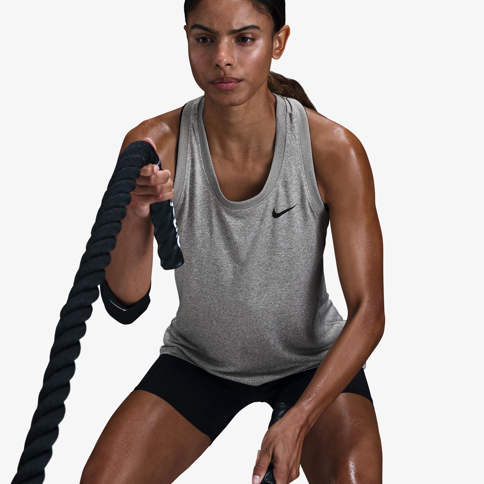 Nike Dri-Fit Kadın Gri Kolsuz T-Shirt